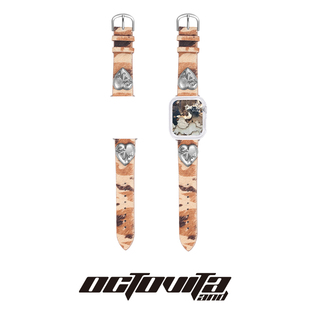 辣妹表带41mm44mm 原创爱心豹纹画报iwatch8表带S9S76SE创意新款