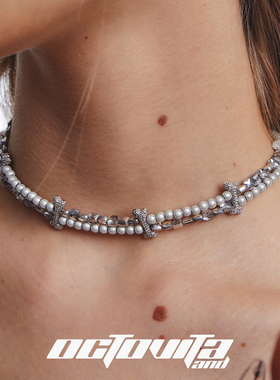 摇滚朋克风高级感锁骨链