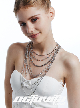 OCTO VITA涟漪原创设计锁骨链 梦境多层金属锆链流苏高级感锁骨链