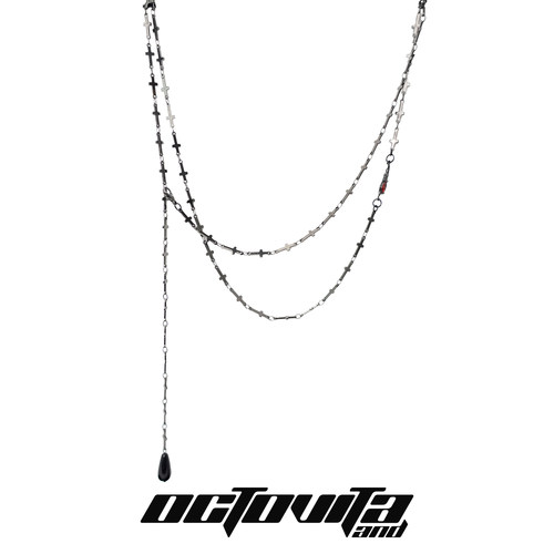 OCTOVITA铜镀枪黑锁骨链项链