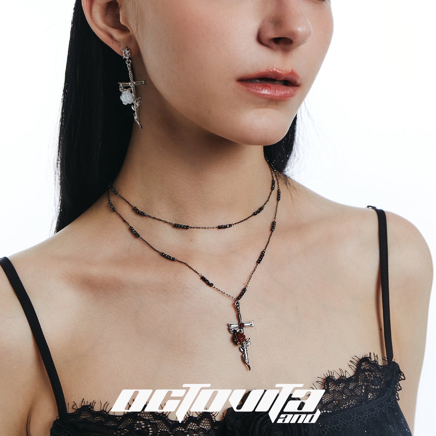 OCTOVITA荆棘玫瑰双层项链