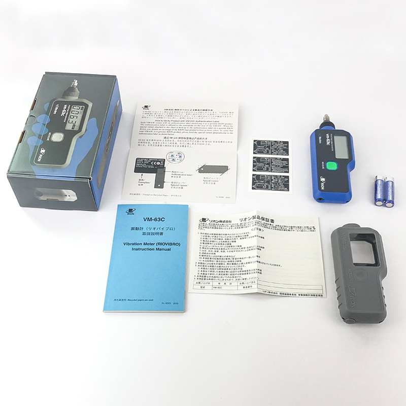 日本RION理音便携式测振仪震振动计振动仪VM-63C检测试量数字仪器