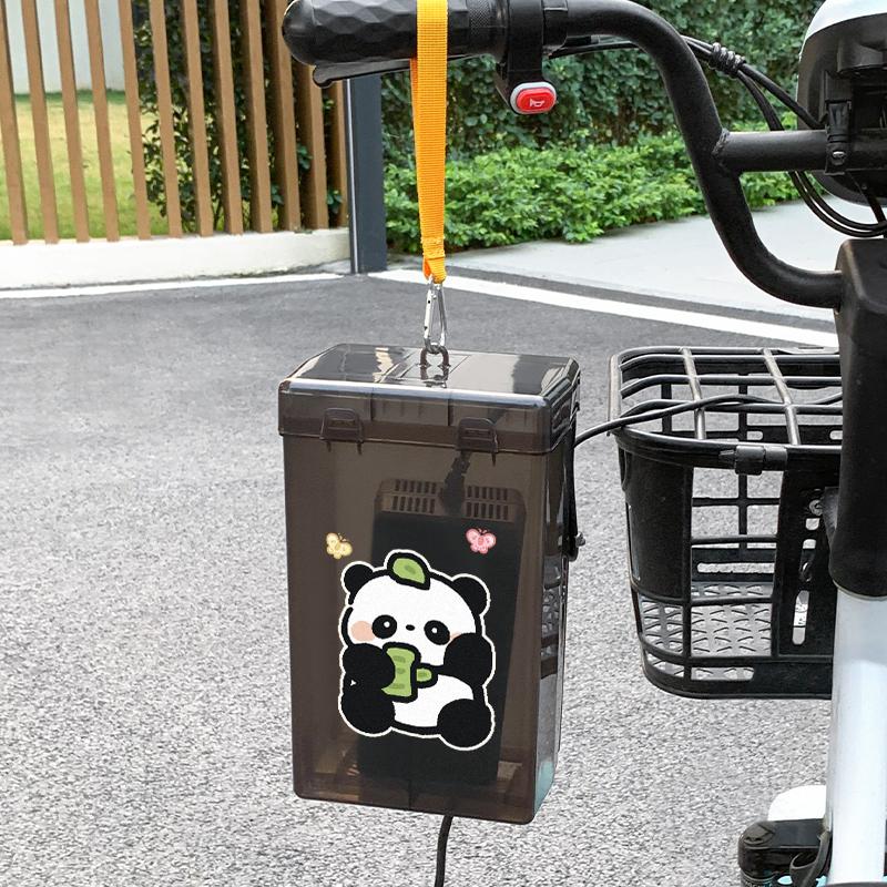 熊猫电瓶车电动车充电器防雨盒防水通用保护罩室外充电收纳插座