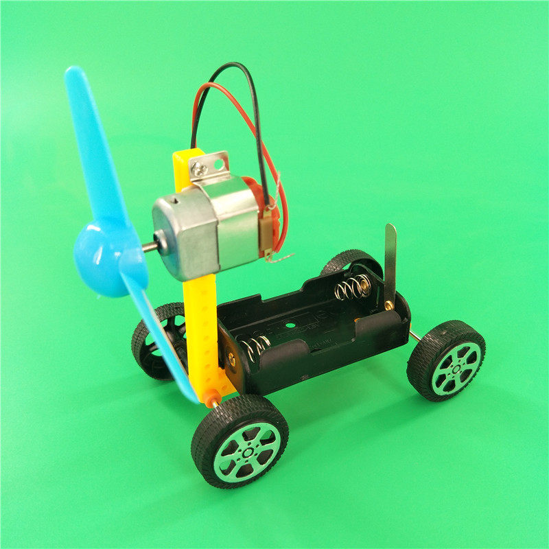 儿童diy空气动力风能车f1车小发明 学校机构教材科技小制作拼装