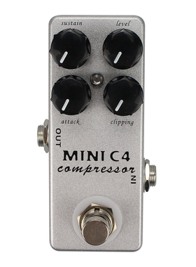 MOSKYaudio MINI C4 压缩器吉他效果踏板 迷你脚踏乐器压缩效果器