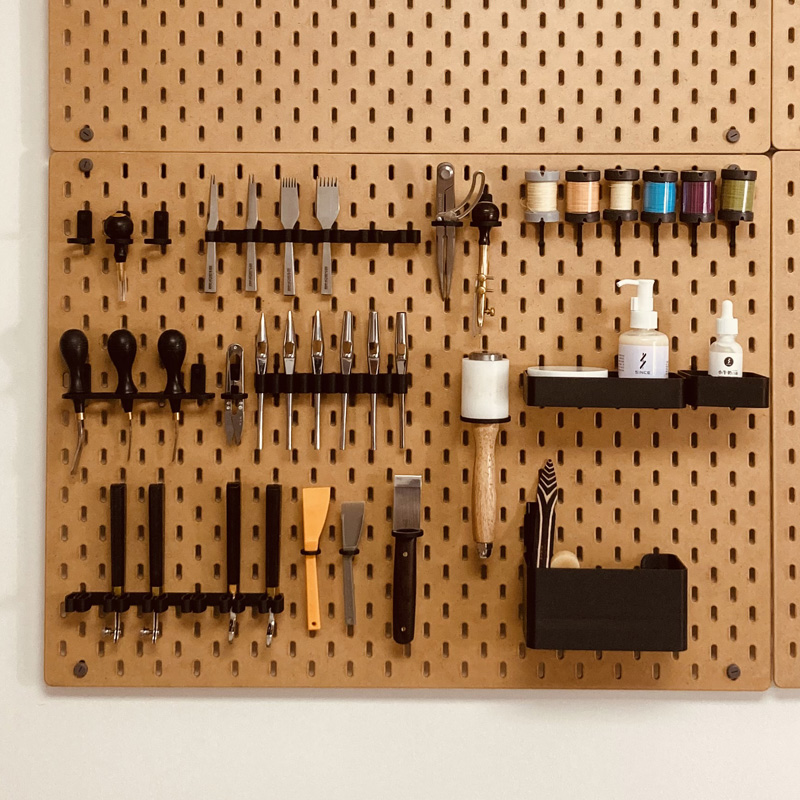 Since皮艺工具收纳挂件3D打印洞洞板工具墙挂钩兼容斯考迪斯挂件