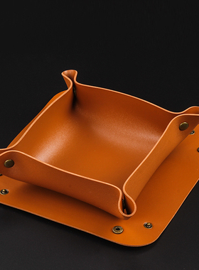 方形折叠皮革醒草盘便携烟斗收纳盒北欧黑色跑湿烟草烟丝盘收纳盘