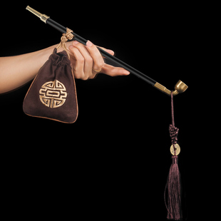 黄铜老式烟斗传统男士加长烟斗旱烟杆烟袋锅烟枪烟丝专用老年人