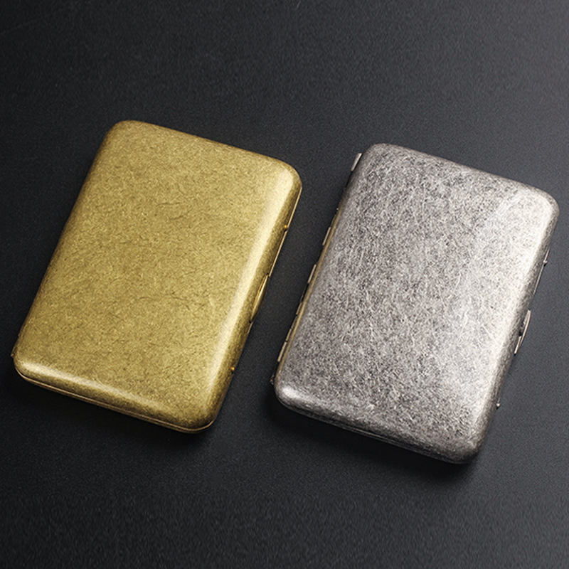 双枪黄铜烟盒16支装古银男士