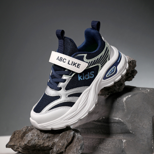 儿童双网大童运动鞋 ABC男童鞋 网面透气休闲鞋 新款 子2026春秋季