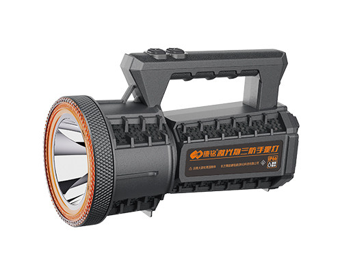 康铭锂电手电筒强光充电家用安防巡逻探照灯户外超亮远射程手提灯