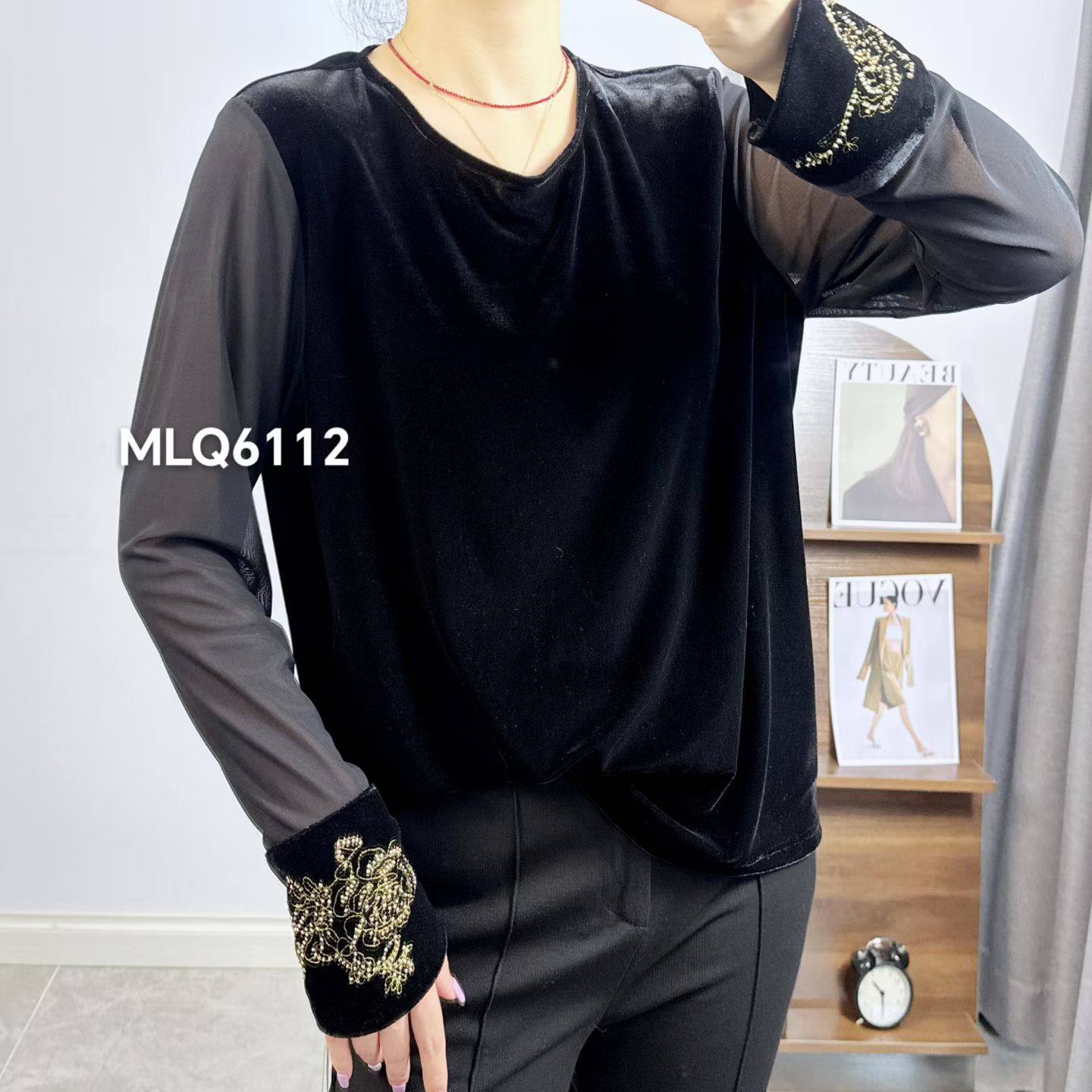 米莱奇6112春加大码卫衣女 修身显瘦丝绒拼接重工圆领长袖打底衫,女装/女士精品,大码内搭,淘宝优惠券,粉丝福利购,淘宝优惠卷