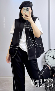 宜语析5513秋加大码女装 曼巴棉马甲