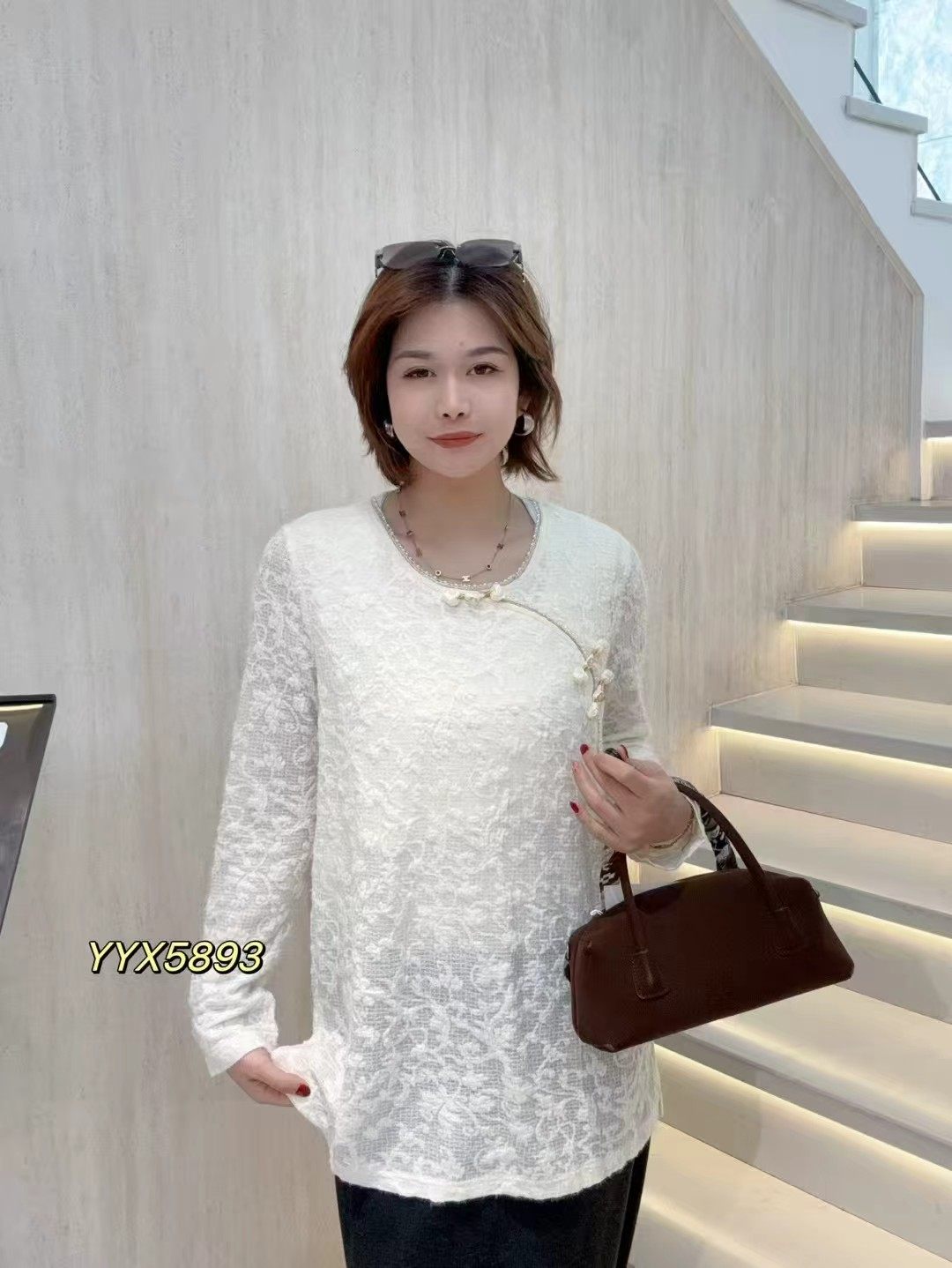 宜语析5893春加大码衬衫女 新中式斜襟盘扣温柔风遮肉显瘦蕾丝衫,女装/女士精品,大码内搭,淘宝优惠券,粉丝福利购,淘宝优惠卷