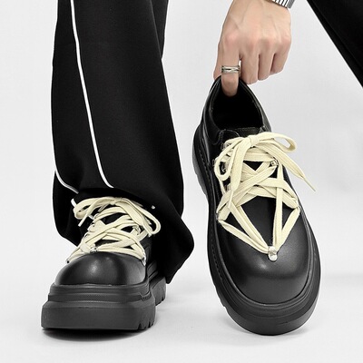 有范新款秋冬厚底增高休闲板鞋