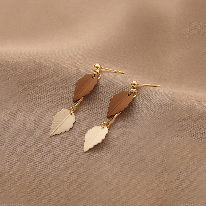Loga.Py小清新枫叶耳环女