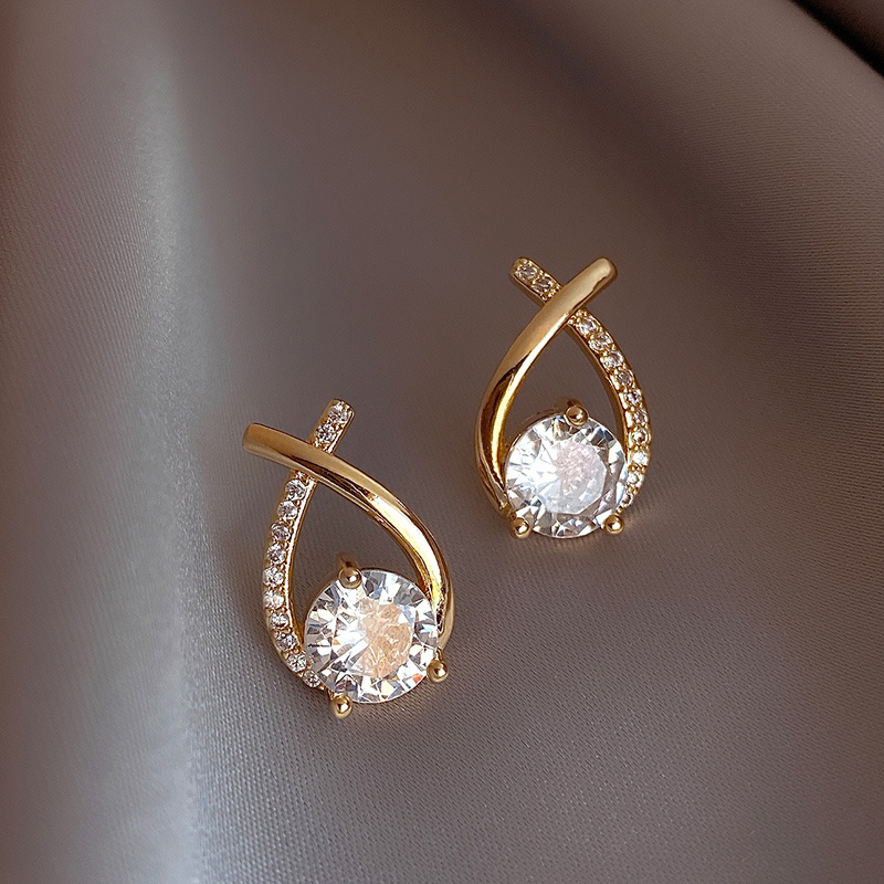 Loga.Py 精致锆石~925银针耳钉2021年新款潮流时尚气质网红耳饰女