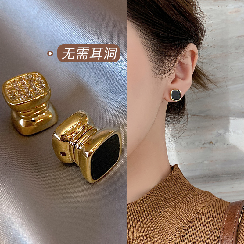 无耳洞女吸铁磁2021新款个性设计