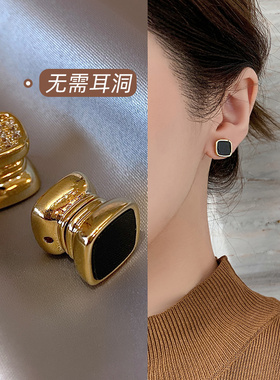 Loga.Py 耳夹无耳洞女吸铁磁耳环2021年新款潮个性小众设计耳饰品