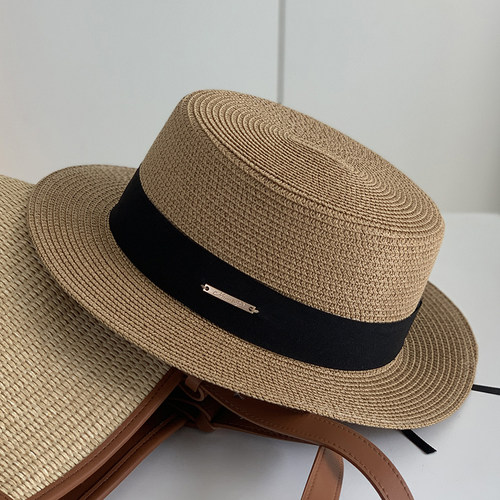 礼帽平沿男女同款平顶帽英伦