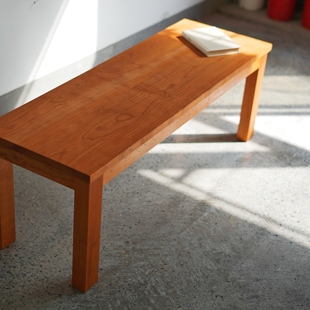 本枝记年 全实木长条凳长椅家用坐凳床尾凳全实木长条凳 大宽板凳