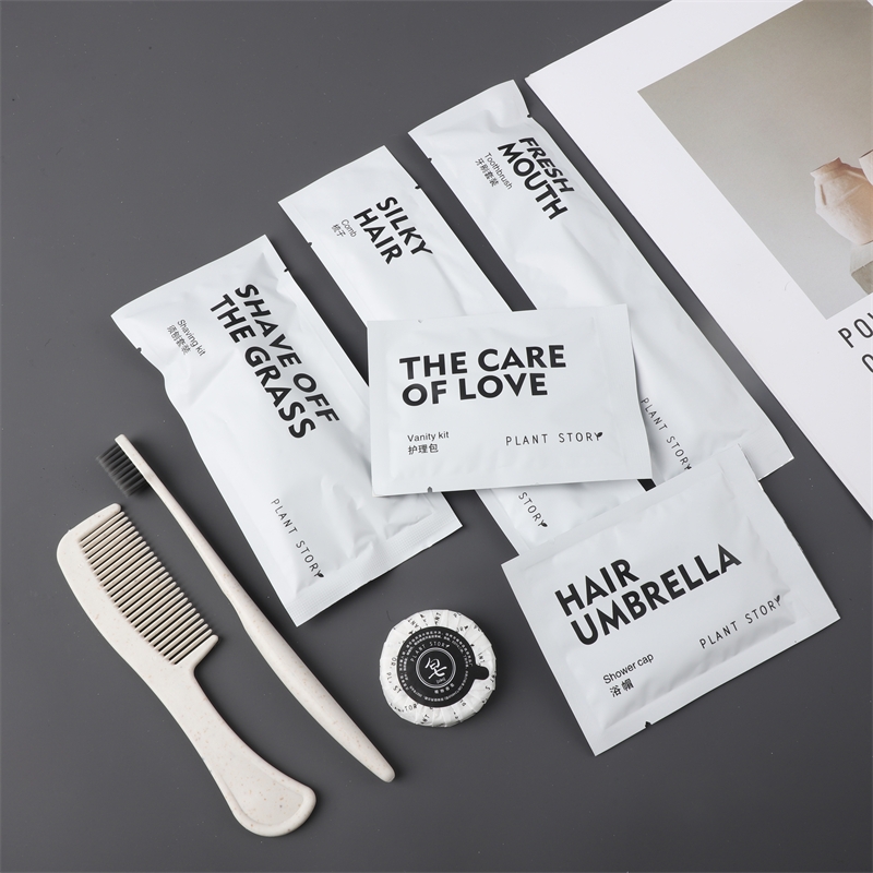 酒店宾馆一次性牙具牙刷梳子香皂剃须刀白膜三边封牙具洗漱用品