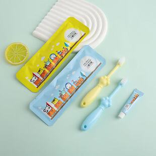 儿童一次性牙刷牙膏宝宝卡通牙具待客酒店民宿亲子房洗漱用品套装