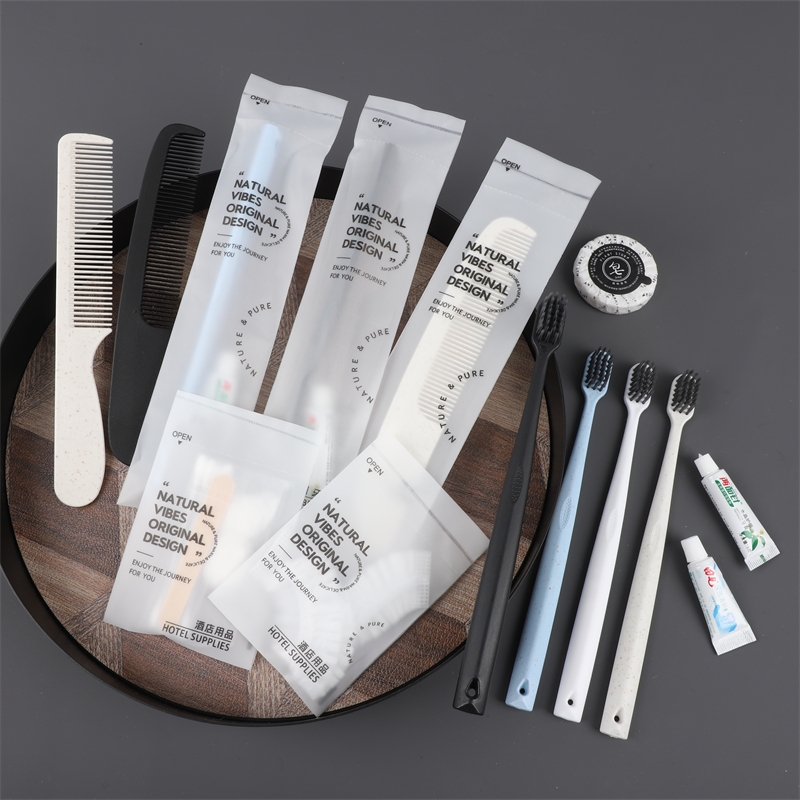酒店宾馆民宿加厚软膜一次性牙具牙刷梳子香皂剃须刀洗漱用品定制