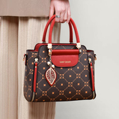 香港真皮女包2025新款 中年女士包包时尚 大气大容量斜挎包手提包潮