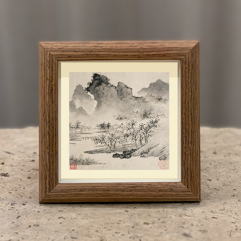 文徵明潇湘八咏挂画字画摆台