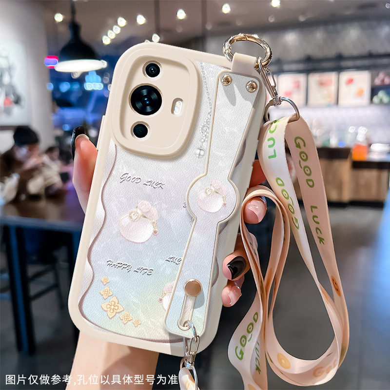 适用华为nova11手机壳可斜挎nova12女13pro防摔福袋腕带nova3/4/5