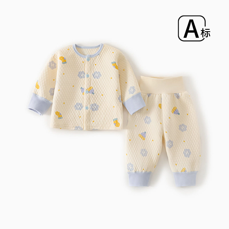 冬季新款宝宝内衣套装加厚婴儿1-3岁儿童睡衣家居服纯棉套装