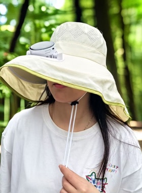 夏季防晒太阳能充电遮阳风扇帽