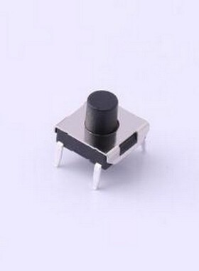 K2-1157DP-F4CW-01 轻触开关 6.2×6.2×5-250G 黑色按钮 直脚 插