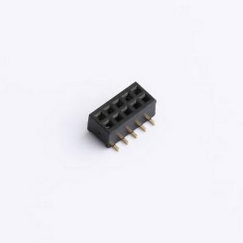 ZX-PM1.0-2-5PU-W 排母 1.0FH H2.0 2x5Pin SMT W2.5U型PC3.8 PB2