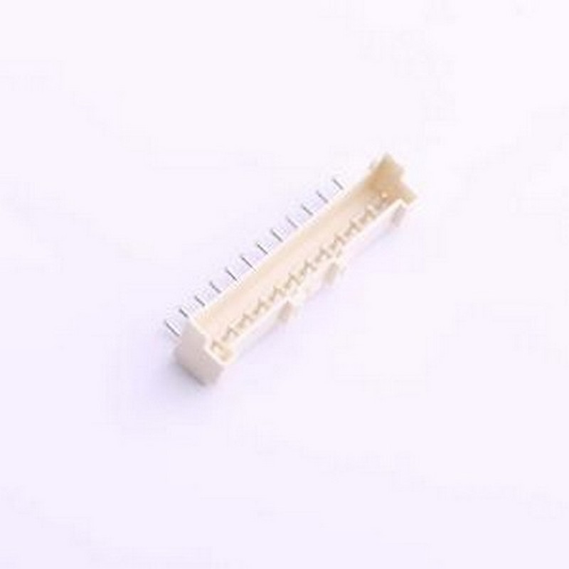 HX25066-12WAP 线对板针座 1x12P 间距:2.5mm 弯插 米黄 弯插,P=2