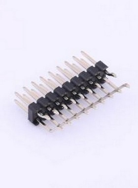 PZ254-2-09-WS 排针 2x9P 间距:2.54mm 方针 卧贴 黑色 SMD,P=2.5