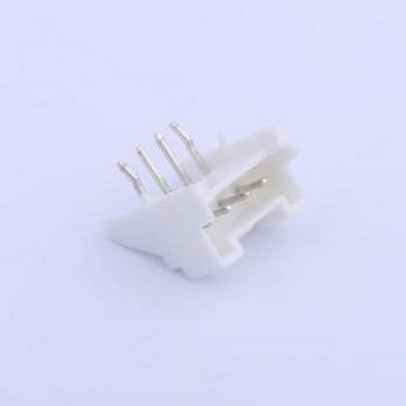 X2000WR-04A-PTSN 线对板针座 1x4P 间距:2mm 弯插 弯插,P=2mm