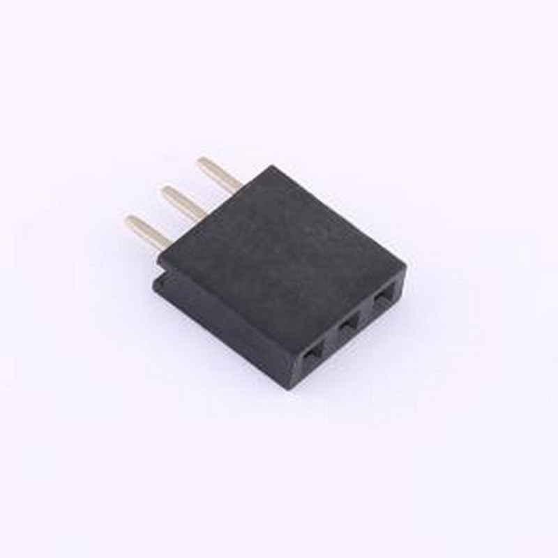 BX-PM2.54-1-3PY 排母 1x3P 间距:2.54mm 直插 插件,P=2.54mm
