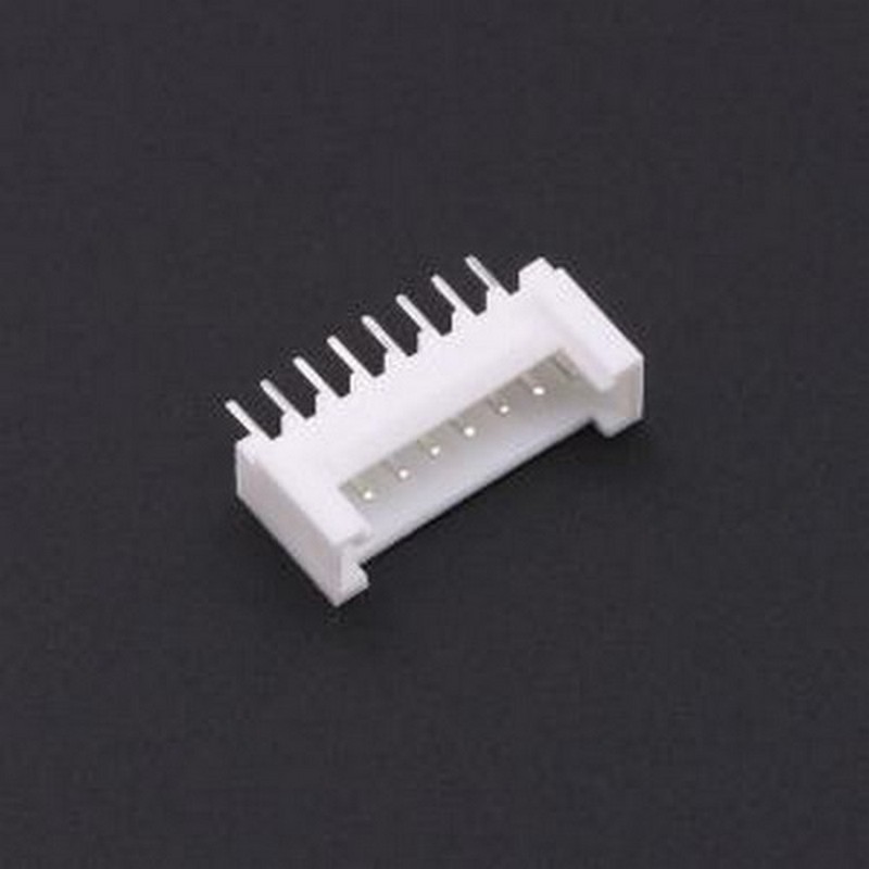 WF-1A200B8P 线对板针座 间距2.0mm 直插 带扣 1x8P 插件,P=2mm