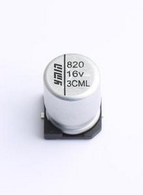 V3MCD1001C821MVTM 贴片型铝电解电容 16V 820uF ±20% SMD,D8xL1
