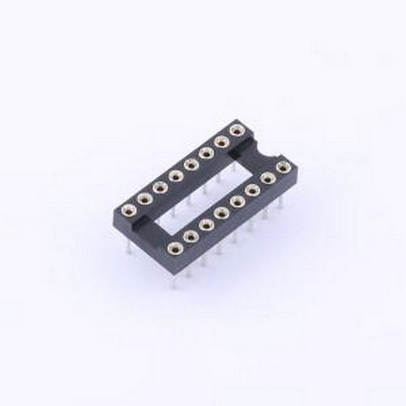 IC254V-12-16-0743 IC/晶体管插座 间距2.54mm P数:16P 圆孔 DIP-