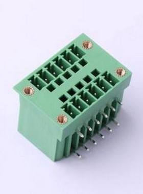 DB2ERHM-3.81-2*6P-GN 插拔式接线端子 螺丝固定 弯插,P=3.81mm