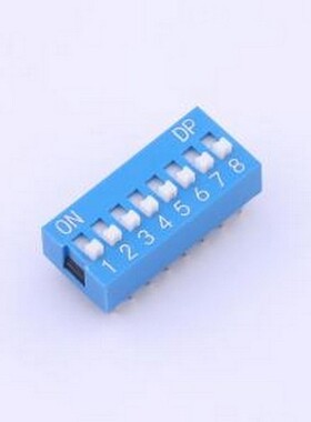 KH-BM2.54B-8P 拨码开关 蓝色拨码开关,9位,间距2.54mm 拨码开关