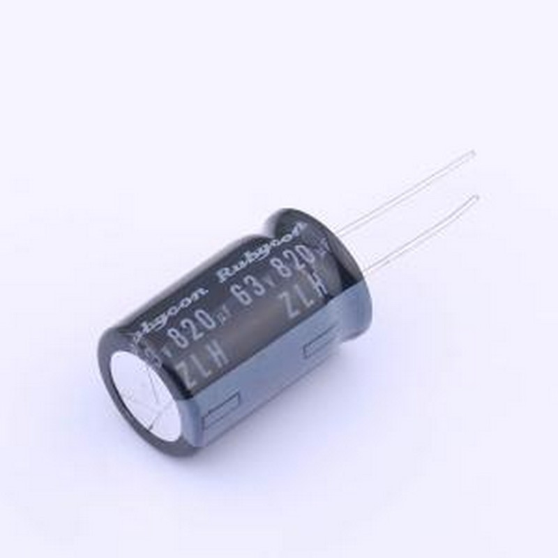 63ZLH820MEFC16X25 直插铝电解电容 820uF ±20% 63V 插件,D16xL2