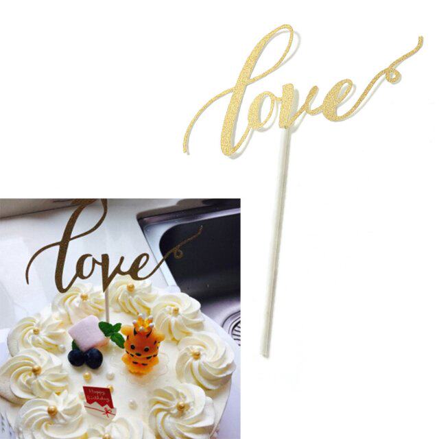 10 pcs gold wedding cake topper custom wedding cake topper p