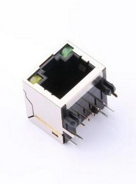 RJ45-202-007-02 以太网连接器(RJ45 RJ11) 弯插 带LED 插件