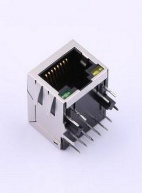 X01AQ285DA2ADA2 以太网连接器(RJ45 RJ11) 弯插 带LED 插件