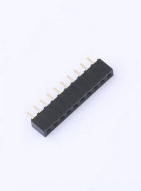 CSFA101-1002A001R1AC 排母 1x10P 间距:2mm 直插 插件,P=2mm