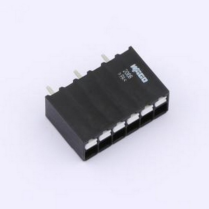 2086-1126 弹簧式接线端子 3.5mm 1x6P 每排P数:6 排数:1 插件,P=